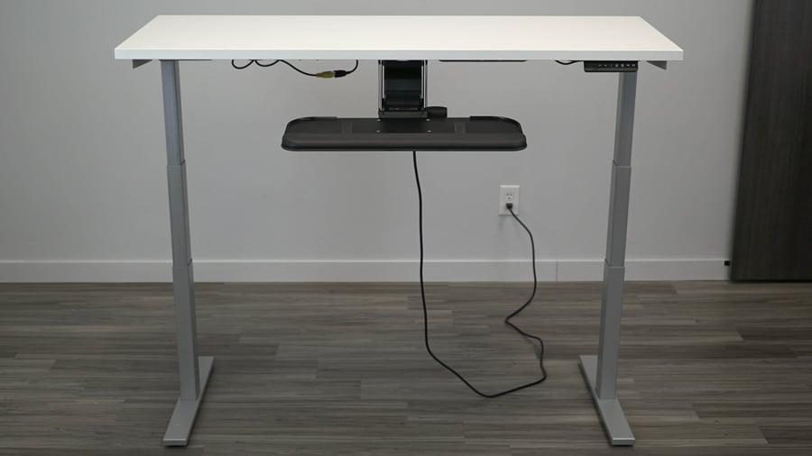 HON-Coordinate-standing-desk_keyboard-tray_245e-keyboard-tray-with-trackless-arm_full-shot
