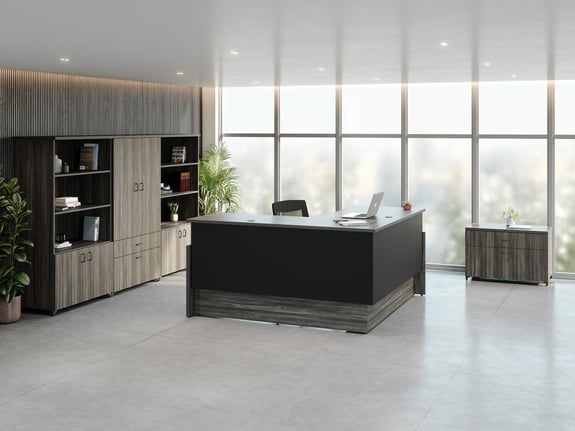 Tevita_006RE_Laminate Cabinet Series_ConfigA_20x36x66_20x36x24_Shelves_Doors_Drawers_Fully Enclosed Presidente_BME