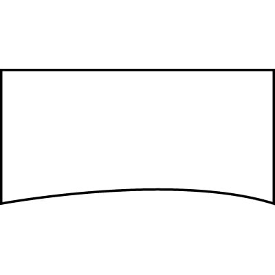 Bow front with radius corners laminate worksurface shape