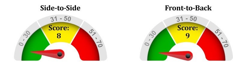 RA Bonita WobbleMeter Score at 30 inch sitting height