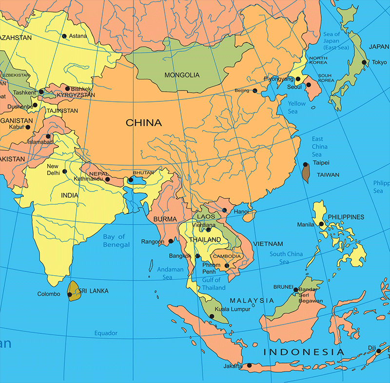 Map of Asia